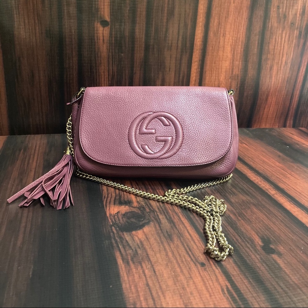 Gucci Soho Medium Purple Crossbody Bag - Picture 2 of 8